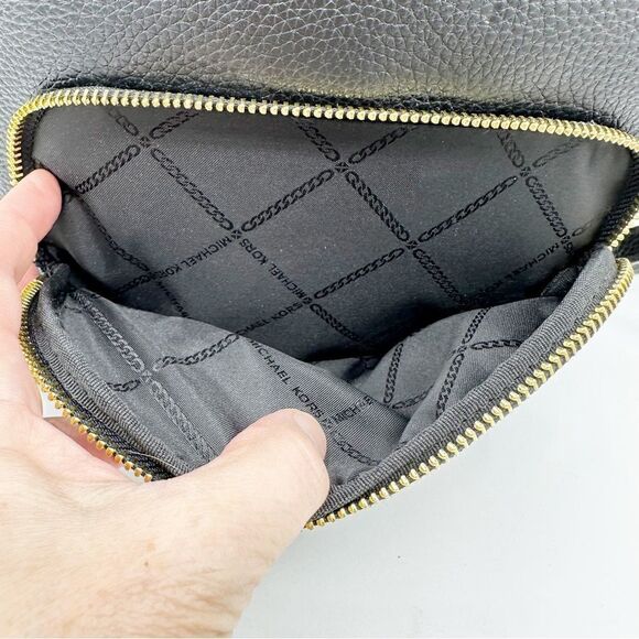 Michael Kors Erin‎ Medium Leather Backpack Black Pebbled Leather - Picture 9 of 13